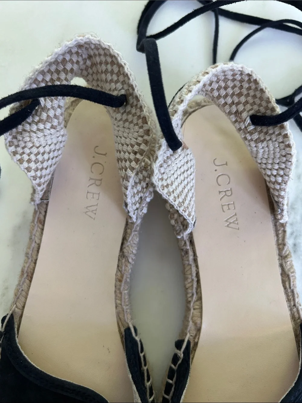 J.Crew Baja Blue Suede Lace-Up Espadrille Sandals | Size 7